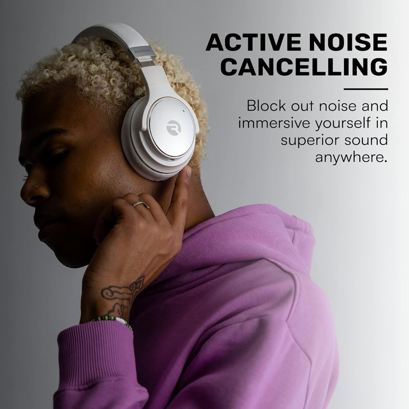Raycon The Everyday Wireless Bluetooth Over Ear Headphones, with Active Noise C gallery