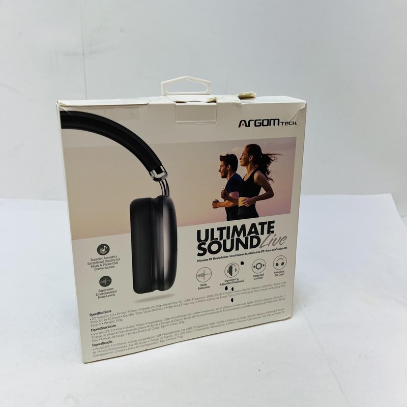 Argom Tech Ultimate Sound Live Wireless Bluetooth Headphones 40Hrs – Black gallery