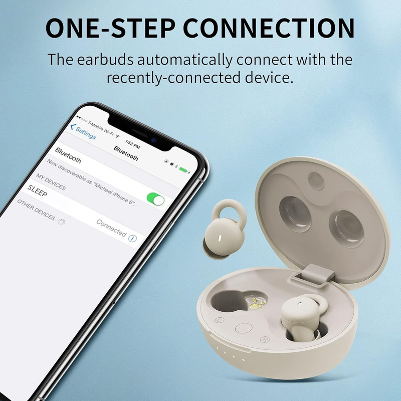 Smallest Invisible Sleep Earbuds, Comfortable Noise Blocking Wireless Headphones gallery