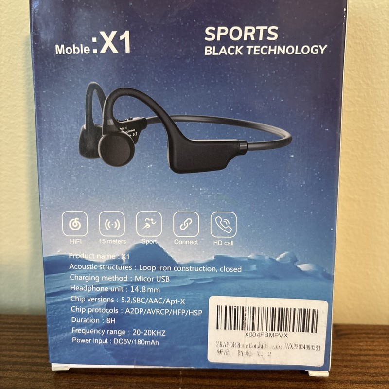 Moble:X1 Not in Ear Sports Black Wireless Stereo Technology Headphones gallery