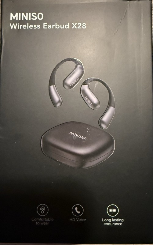 Miniso X28 Black Wireless Bluetooth Earbuds