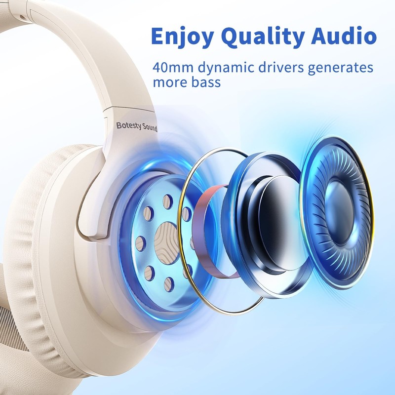 Headphones Wired with Microphone, Over Ear Foldable 3.5mm Plug in Headphones ... gallery
