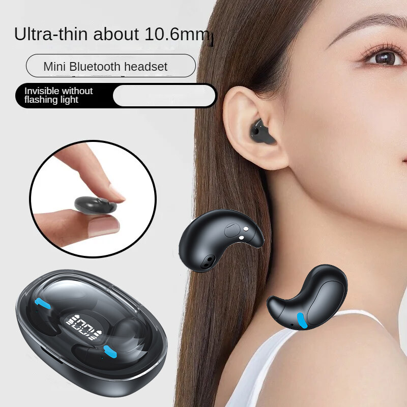 2024 Bluetooth TWS Earbuds 5.3 Invisible Micro Earbuds Mini Wireless Earphones