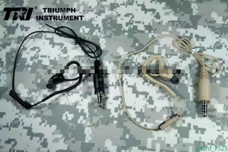 TRI M3 Tactical In-Ear Earbuds 4-Pin Connector Military Communication Headset gallery