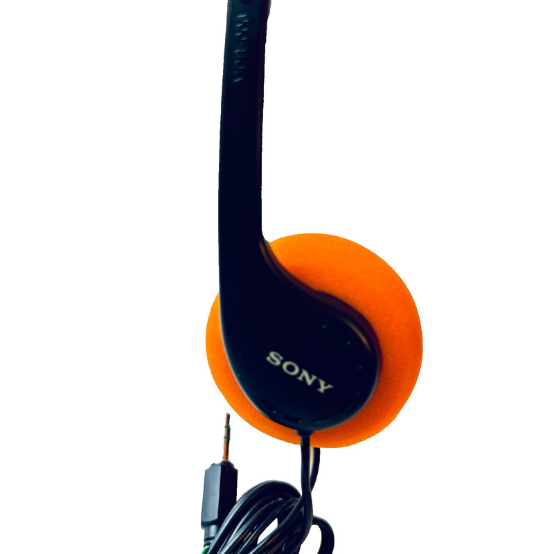 SONY MDR-006 Walkman Lightweight Headphones w/Orange Pads – Guardians Of Galaxy