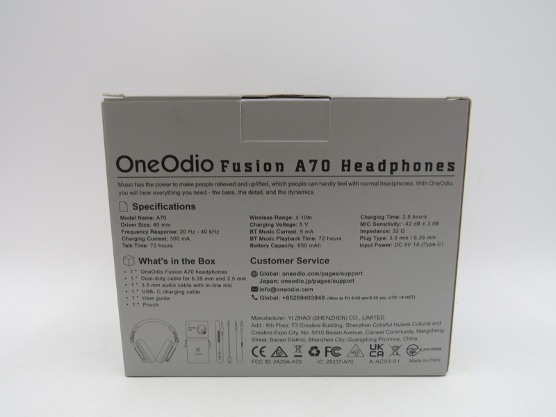 OneOdio A70 Bluetooth Over Ear Headphones Wireless Headphones with 72H Playtime gallery