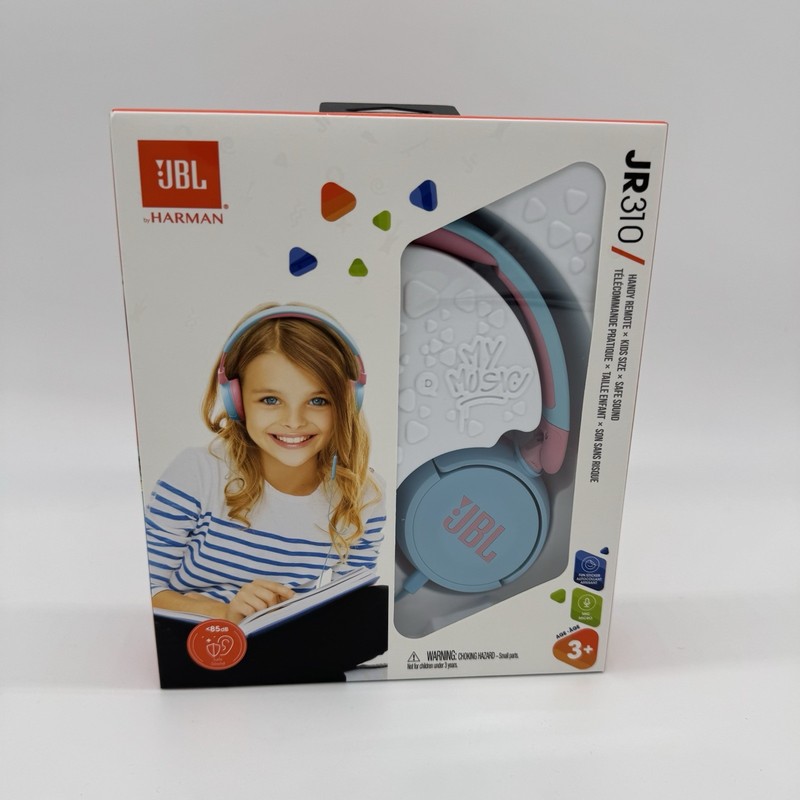 JBL JR310 Kids Wired 3.5mm On-Ear Headphones – Blue Pink