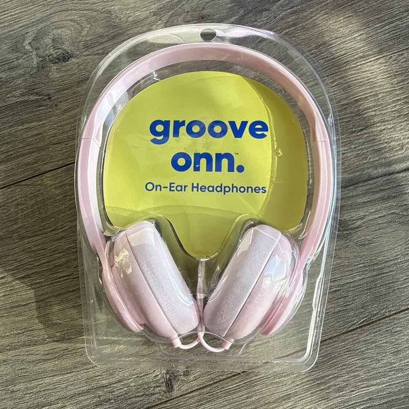 Groove Onn Adjustable Lightweight On-Ear Headphones 3.5 mm Aux cable 4ft (1.2 M)