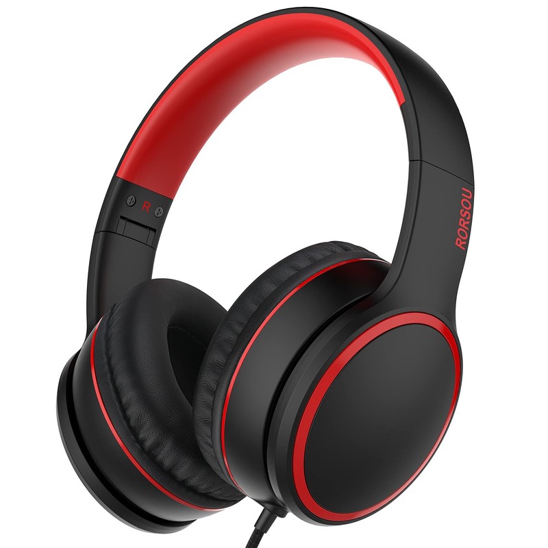 R10 Over-Ear Headphones with Microphone, Lightweight Folding Stereo Bass Head…
