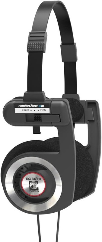 Porta Pro Black On-Ear Headphones, Retro Style, Collapsible Design, Case Include gallery