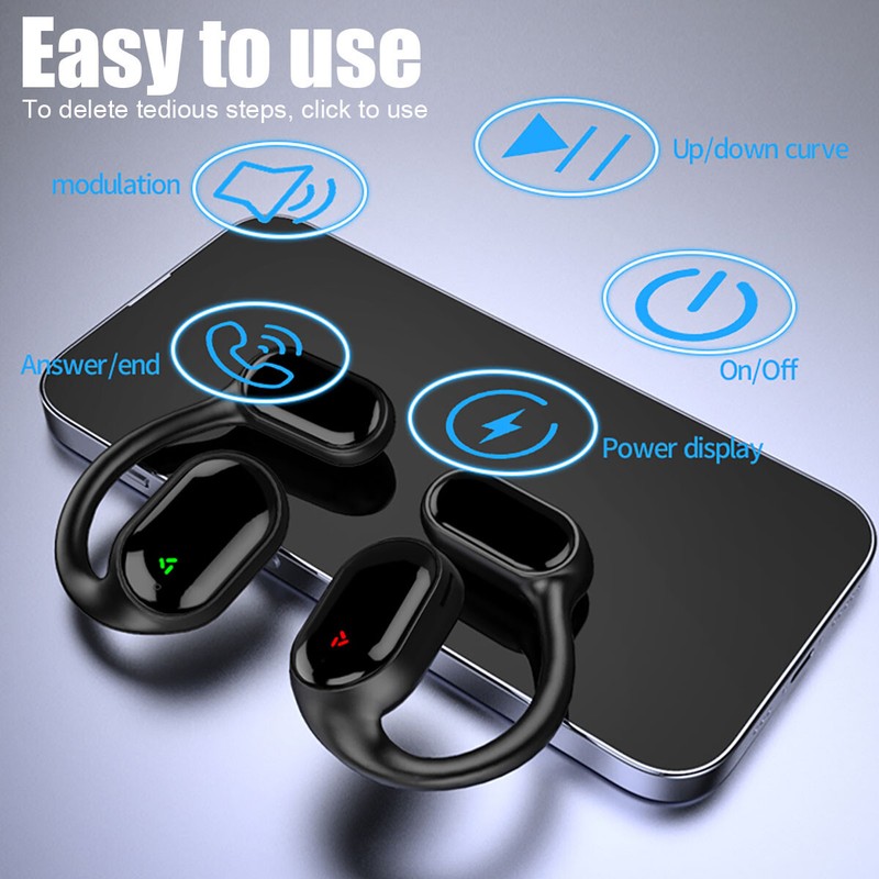 Bone Conduction Headphones Bluetooth 5.3 Wireless Headset Outdoor Sport Earbuds gallery