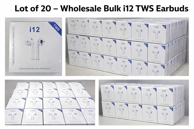 [20-Pack] Wholesale Wireless Earphones Headphones, Earbuds New Sealed In Box