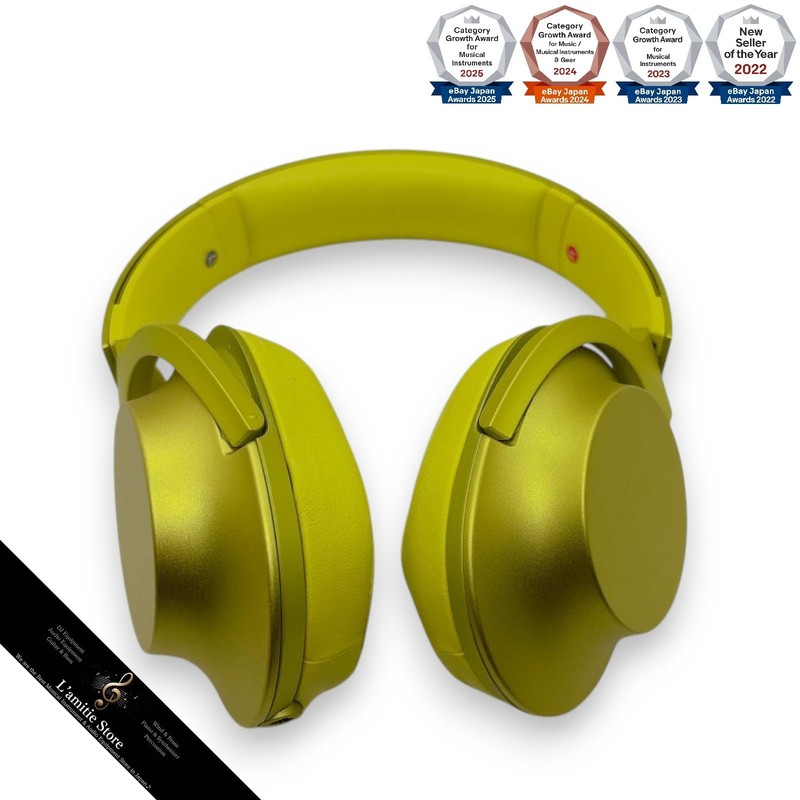 SONY MDR-100A Y Yellow Over Ear Headphones MDR-100 Japan Rare Used