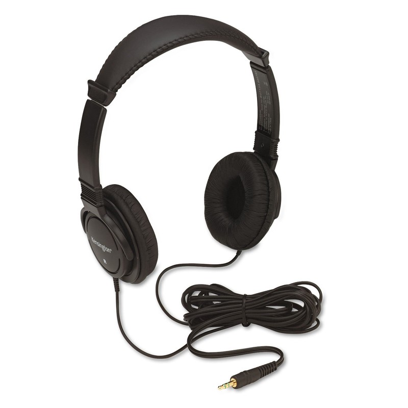 Black Wired Headphones with 40mm Drivers Comfortable for Classrooms and Monit…