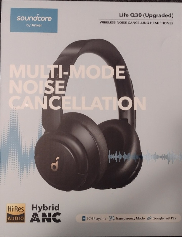 Anker Life Q30 Over the Ear Wireless Headphones – Black