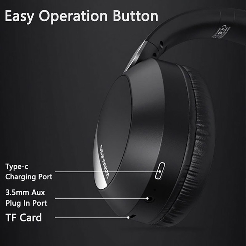Bluetooth Wireless Headphones Portable Headsets Over Ear For Google Cell Phone gallery