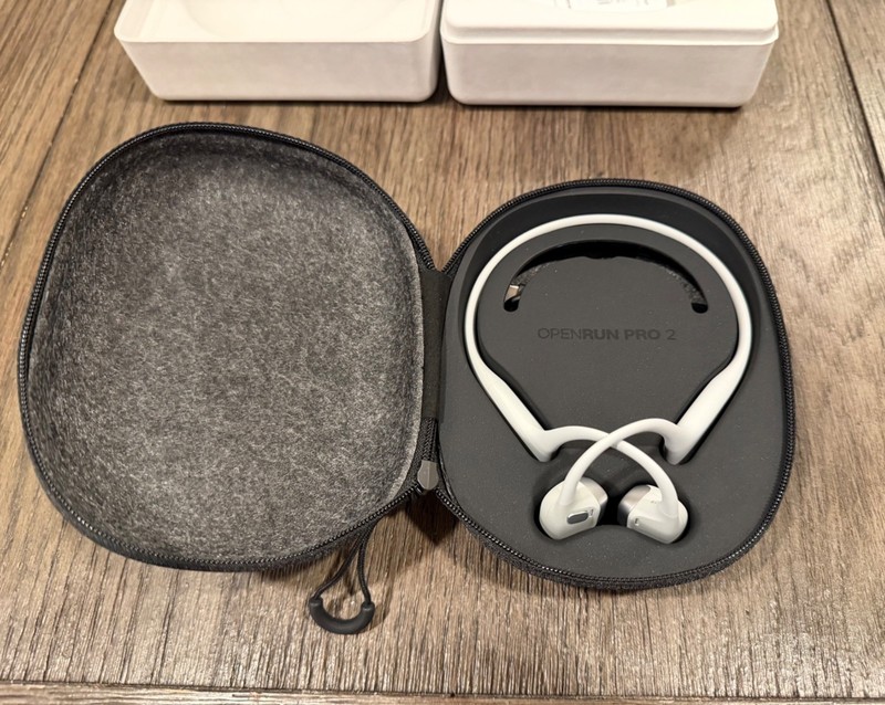 NEW Shokz OpenRun Pro 2 Silver Bone Conduction Bluetooth Headphones Open Box