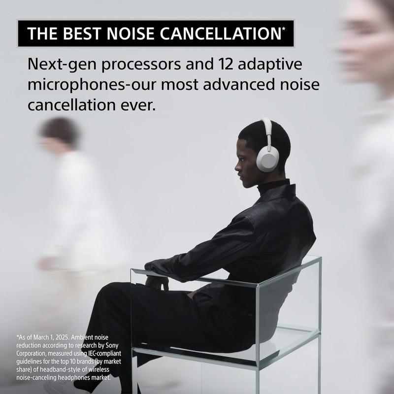 Sony WH-1000XM6 The Best Wireless Noise Canceling Headphones, HD NC Processor QN gallery