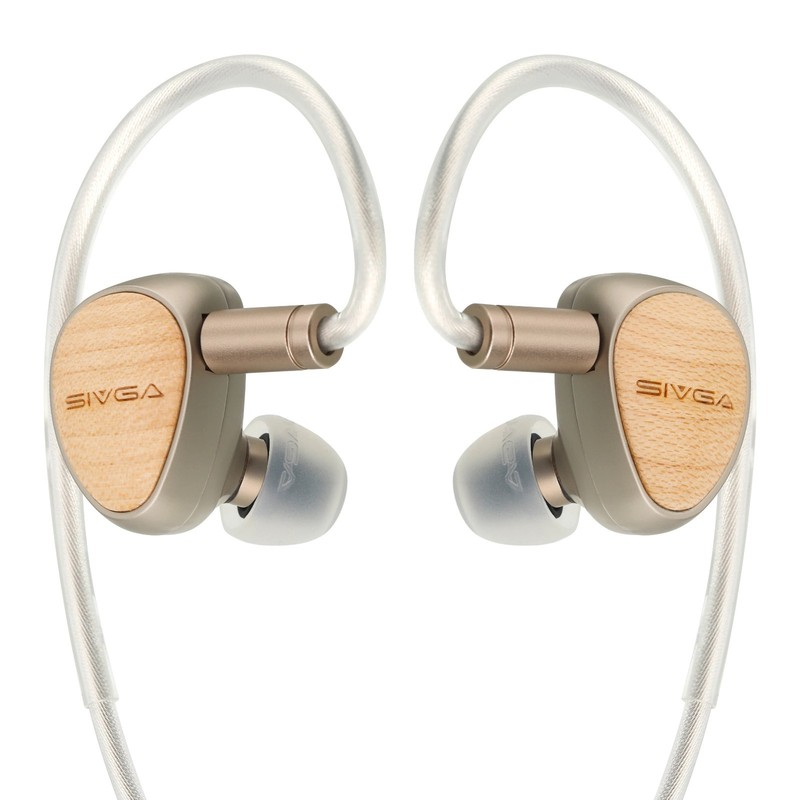 SIVGA Que 10mm Beryllium Driver HiFi Wired Earbuds White Maple Wood gallery