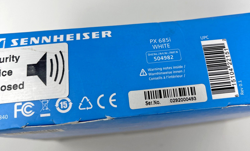 Sennheiser PX 685i White Blue Sports In Ear on Head Adidas Headphones Wire 3.5mm gallery