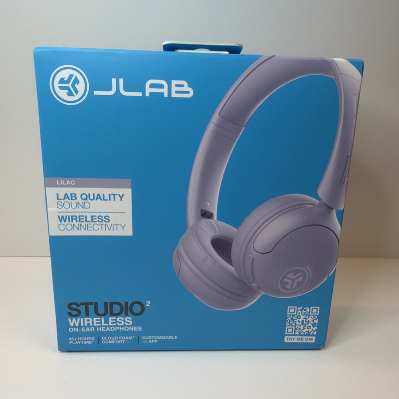 JLAB Studio 2 Wireless On-Ear Headphones – Lilac – Brand New