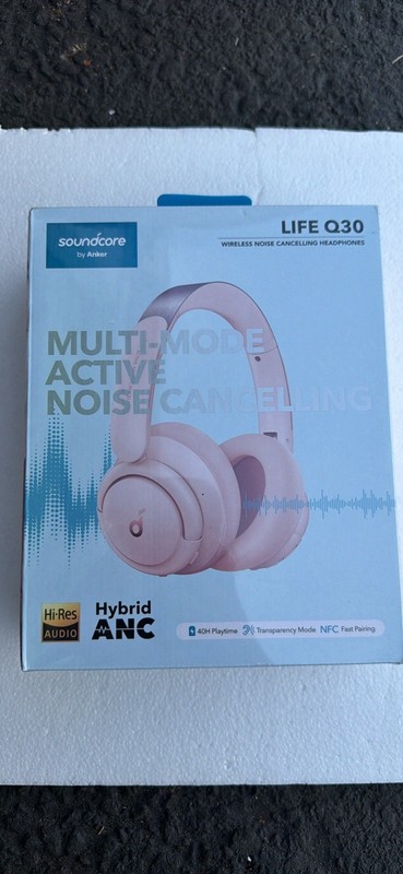 soundcore by Anker Life Q30 Wireless Bluetooth Headphones Noise Cancelling Pink