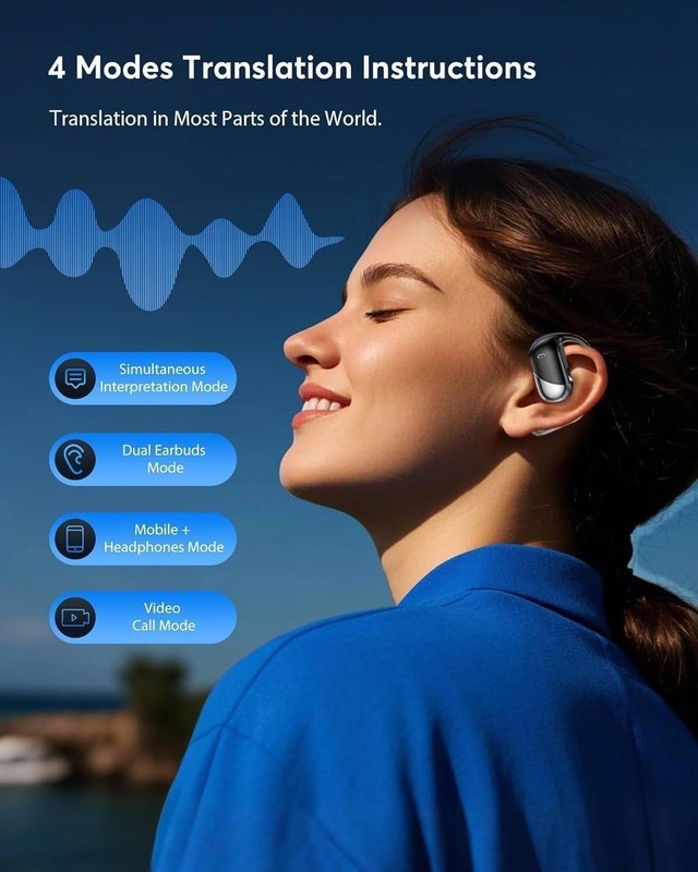 AI Translation Earbuds 198 Languages Real-Time 2-Way Voice Translator Earphon... gallery