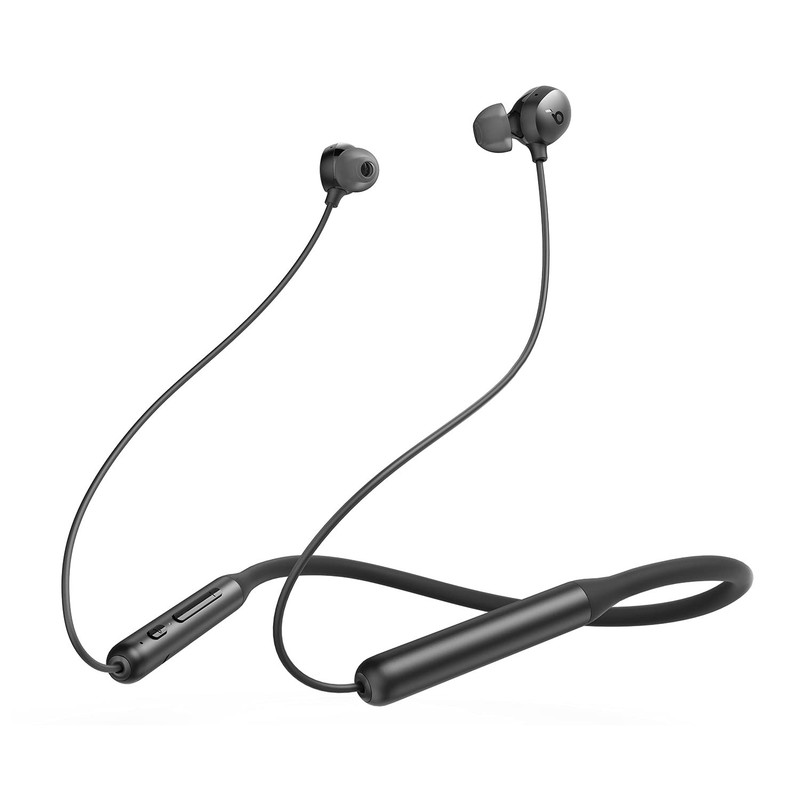 Soundcore by Anker Life U2i Wireless Neckband Headphones, 10mm medium, Black