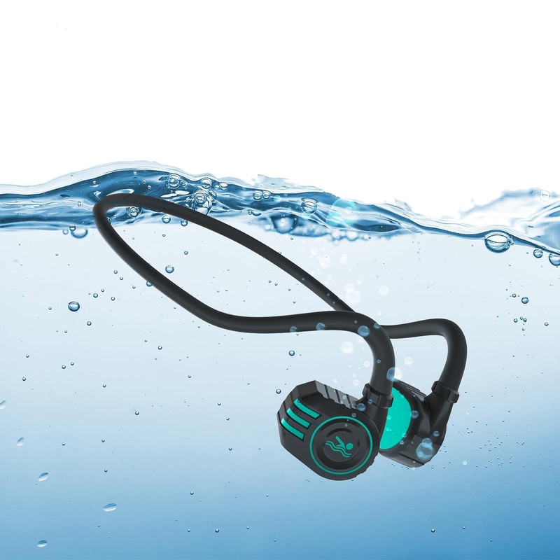 Bone Conduction Swimming Headphones with Open Ear Bluetooth Headphones and MP…