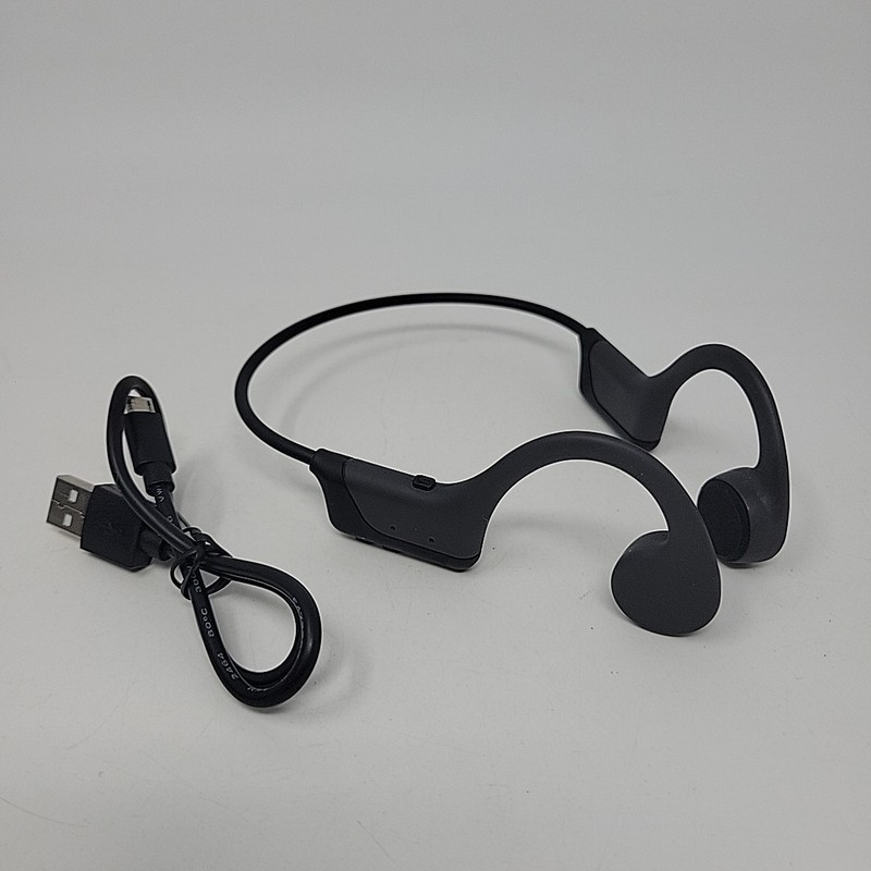 HS1 Bone Conduction Headphones, Open-Ear Wireless Bluetooth Black And Grey