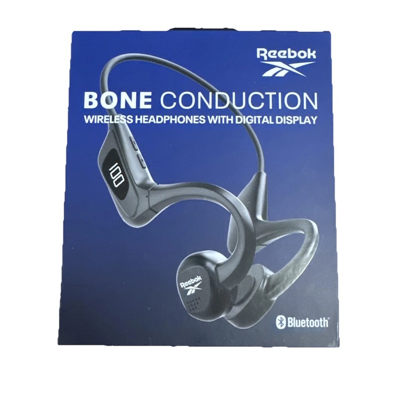 Reebok Bone Conduction Headphones Black New Open Box Tested connects and works