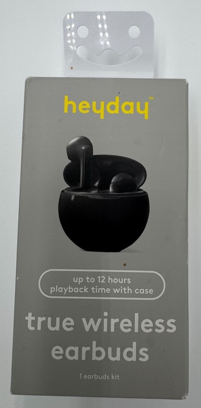 HEYDAY True Wireless Earbuds with Case NWT Black
