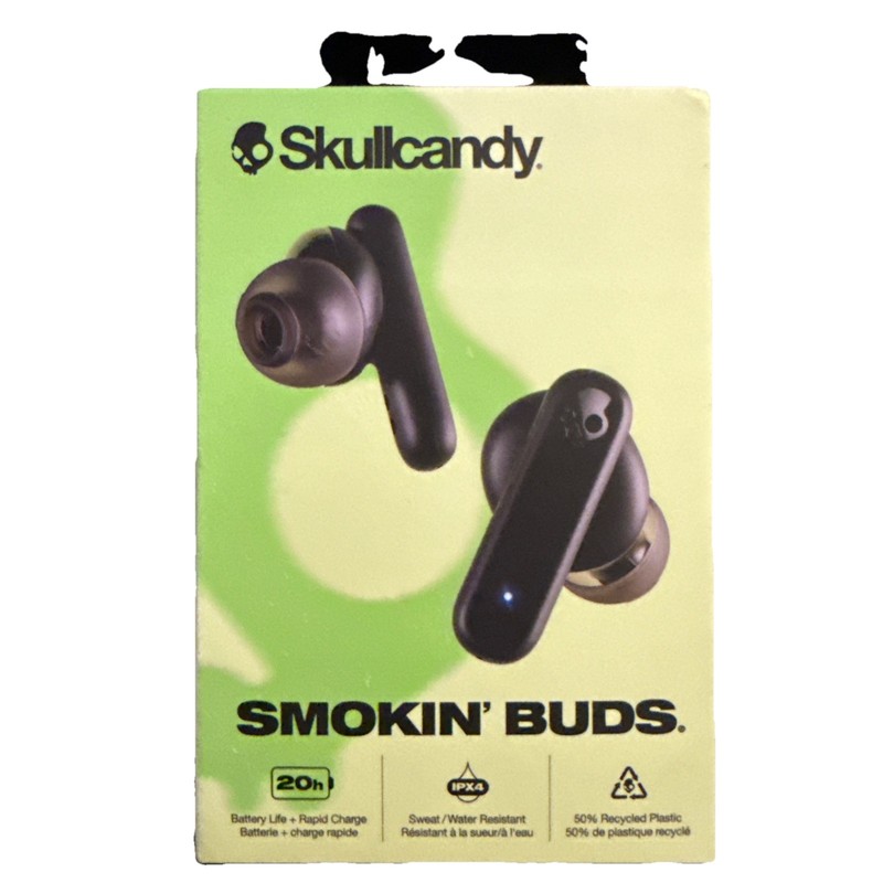 Skullcandy Smokin’ Buds True Wireless Earbuds New Sealed IPX4 20H