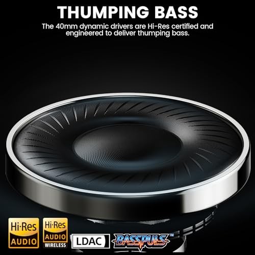 Y8+ Hybrid Active Noise Cancelling Headphones, 100H Playtime, Bluetooth Black gallery