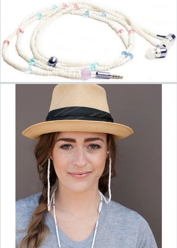 HANDCANDY – Ibiza Lady Buds Earbud Headphones – White/Pink/Blue/Purple