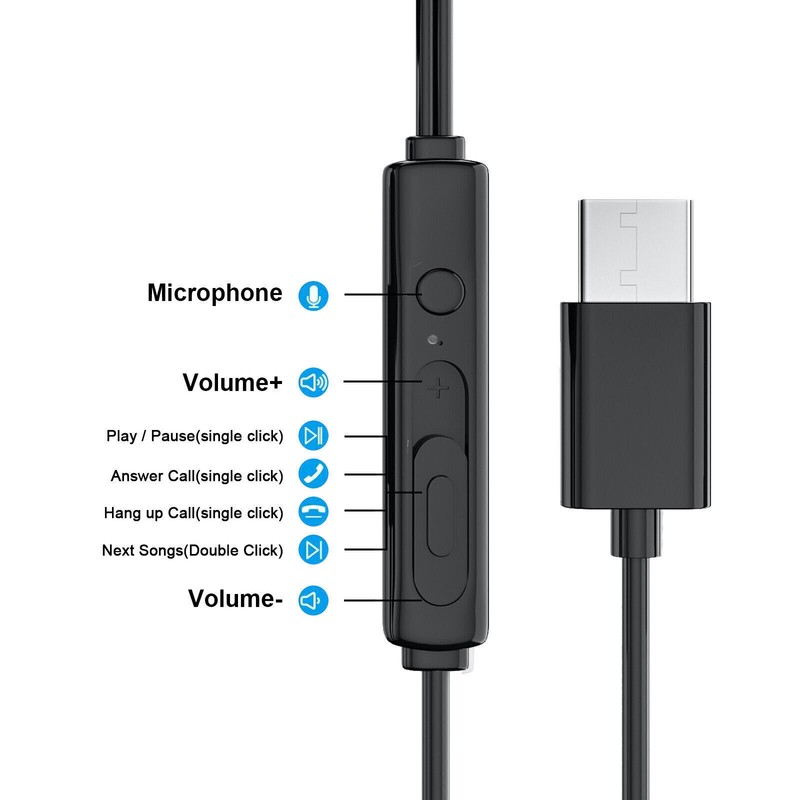 1-10 Packs For Samsung Galaxy S22 S23 USB Type C Headphone Headset Mic Earbuds gallery