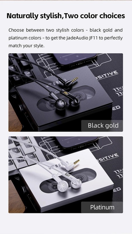 FiiO JadeAudio JF11 3.5mm/4.4mm Dynamic Driver Retro Wired HiFi In-Ear Earbuds gallery