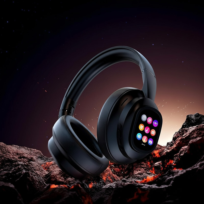 AI Headphones with Detachable Screen - 115-Language Real-Time Translation, Hy... gallery