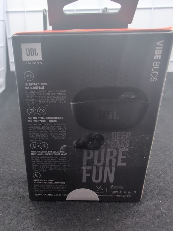 JBL Vibe Buds True Wireless Earbuds Bluetooth Black New Sealed gallery