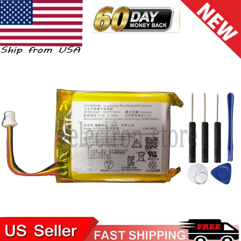 1000mAh Battery For Astro A50 2019 Gaming Headset 533-000169 533-000191