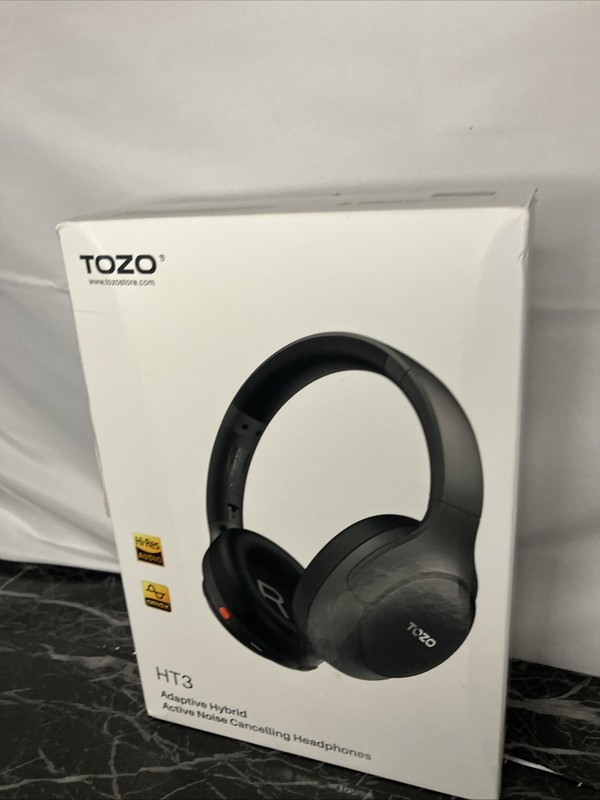 TOZO HT3 Wireless Bluetooth Noise Cancelling Headphones NIB Plastic On Box @E