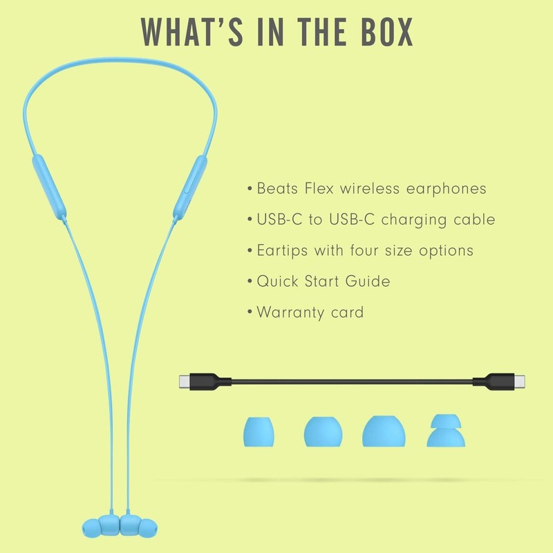 Beats Flex Wireless Earphones Apple W1 Headphone Chip, Blue (Latest Model) gallery