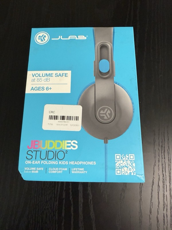 JBuddies Studio 2 Wired Kids Headphones – Gray/Blue – New