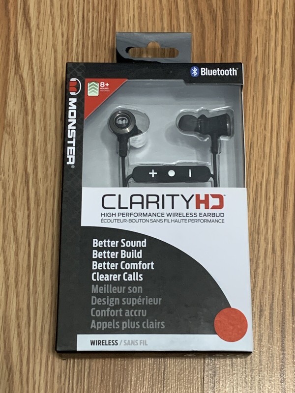 Monster Clarity HD Bluetooth High Performance Wireless Earbuds – Black