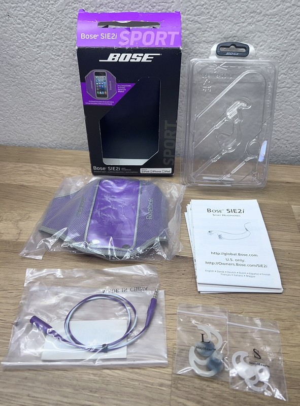 Bose SIE2i Sport Purple Reebok Armband For iPhone 5 Buds,Extension, NO EARBUDS