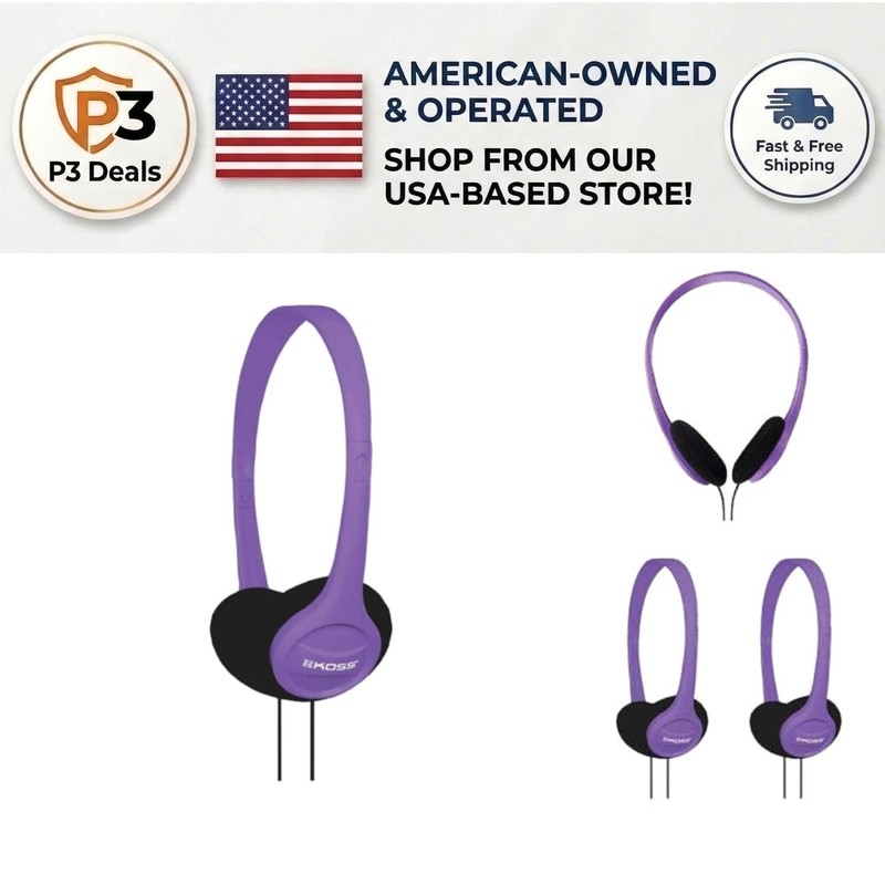 Violet Portable On-Ear Headphones with Adjustable Headband for Superior Sound