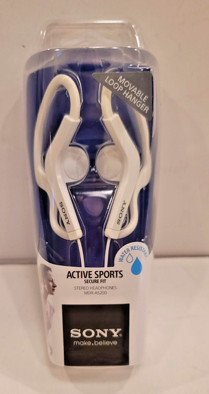 Sony MDRAS200 Active Sports Headphones White (MDR-AS200/WQ(U)) NEW SEALED