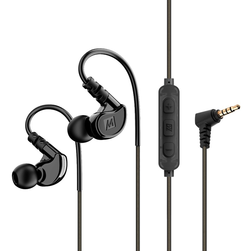 MEE audio M6 In-Ear Sports Headset with Memory Wire and 3-button Remote