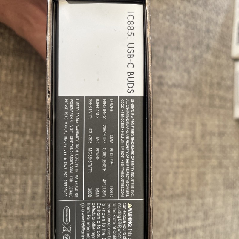 Sentry Pro Series Earbuds with USB-C Plug and Microphone (IC885) gallery
