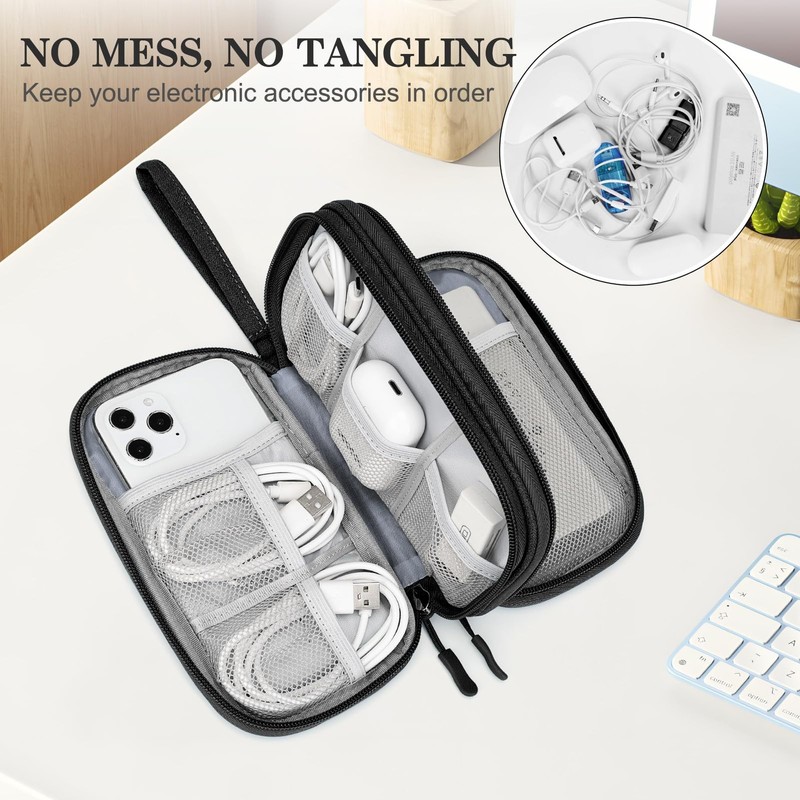 FYY Travel Cable Organizer Pouch Electronic Accessories Carry Case Portable Wate gallery